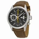 Raymond Weil Freelancer Black Dial Stainless Steel Brown Leather Men's Watch 7730-STC-20021