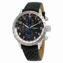 Raymond Weil Freelancer Chronograph GMT Automatic Black Dial Black Leather Men's Watch 7754-TIC-05209