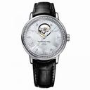 Raymond Weil Maestro Mother of Pearl Dial Black Leather Ladies Watch 2827-LS1-00966