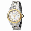 Raymond Weil Parsifal Automatic White Dial 18 kt Yellow Gold and Steel Men's Watch 2970-SG-00308
