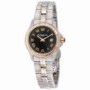 Raymond Weil Parsifal Black Dial Stainless Steel and 18kt Rose Gold Ladies Watch 9460-SG5-00208
