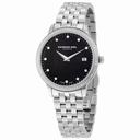 Raymond Weil Tocatta Black Dial Stainless Steel Ladies Watch 5388-STS-20081