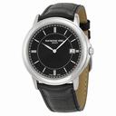 Raymond Weil Tradition Black Dial Black Leather Men's Watch 54661-STC-20001