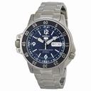 Seiko 5 Dark Blue Dial Stainless Steel Compass Automatic Men's Watch SKZ209J1