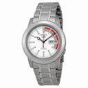 Seiko 5 Automatic Stainless Steel White Dial Men's Watch SNKK25