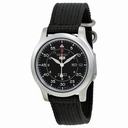 Seiko 5 Black Dial Black Canvas Automatic Men's Watch SNK809