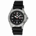 Seiko 5 Black Dial Stainless Steel Black Rubber Automatic Men's Watch SNZD23J1