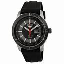 Seiko 5 Black Dial Stainless Steel Black Rubber Men's Watch SRP341K2