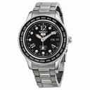 Seiko 5 Black Dial Stainless Steel World Cities Ladies Watch SRP367