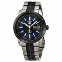 Seiko 5 Blue and Black Dial Two-tone Stainless Steel Men's Watch SRP343