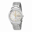 Seiko 5 Silver Dial Stainless Steel Men's Watch SNKM43