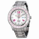 Seiko 5 Silver Dial Stainless Steel World Cities Ladies Watch SRP365