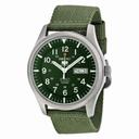 Seiko 5 Sport Automatic Khaki Green Canvas Men's Watch SNZG09