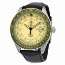 Seiko 5 Sports Automatic Beige Dial Black Lerather Men's Watch SRP615