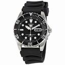 Seiko 5 Sports Automatic Black Dial Rubber Strap Men's Watch SNZF17J2