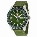 Seiko 5 Sports Automatic Green Dial Green Canvas Men's Watch SRP663