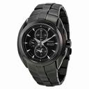 Seiko Arctura Chronograph Black Dial Black Ion-plated Men's Watch SNAD11
