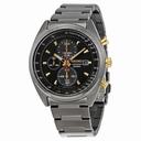 Seiko Black Chronograph Dial Gunmetal PVD Stainless Steel Men's Watch SNDF91