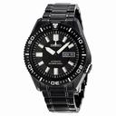 Seiko Black Dial Black Ion-plated Men's Watch SKZ329
