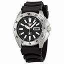 Seiko Black Dial Black Rubber Men's Watch SRP357K2
