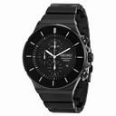 Seiko Black Dial Chronograph Black PVD Stainless Steel Men's Watch SNDD83