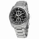 Seiko Black Dial Chronograph Stainless Steel Men's Watch SNDD63