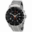 Seiko Black Dial Chronograph Stainless Steel Men's Watch SNDA83