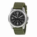 Seiko Black Dial Green Nylon Solar Quartz Men's  Watch SNE095P2