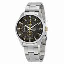Seiko Black Dial Stainless Steel Chronograph Men's Watch SNDC89