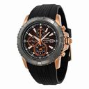 Seiko Chronograph Alarm Black Dial Black PVD Bezel Men's Watch SNAE14