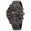 Seiko Chronograph Black and Brown Dial Stainless Steel Men's Watch SNDF41