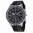 Seiko Chronograph Black Dial Black Canvas Men's Watch SNDF47
