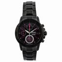 Seiko Chronograph Black Dial Black Ion-plated Ladies Watch SNDY83