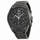 Seiko Chronograph Black Dial Black PVD Men's Watch SSB093