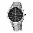 Seiko Chronograph Black Dial Stainless Steel Ladies Watch SNDX09