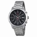 Seiko Chronograph Black Dial Stainless Steel Men's Watch SKS421