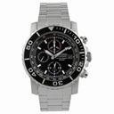 Seiko Chronograph Black Dial Stainless Steel Men's Watch SNA225