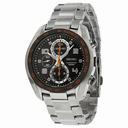 Seiko Chronograph Black Dial Stainless Steel Men's Watch SNDD37