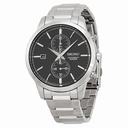 Seiko Chronograph Black Dial Stainless Steel Men's Watch SNN275