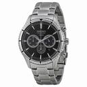Seiko Chronograph Black Dial Stainless Steel Men's Watch SRW035P1