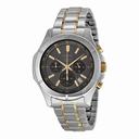 Seiko Chronograph Black Dial Stainless Steel Men's Watch SSB109