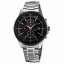 Seiko Chronograph Black Dial Steel Men's Watch SNDE27