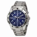 Seiko Chronograph Blue Dial Stainless Steel Men's Watch SNDD97