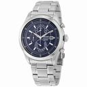 Seiko Chronograph Blue Dial Stainless Steel Men's Watch SPC165