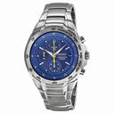 Seiko Chronograph Blue Dial Stainless Steel Men's Watch SND699