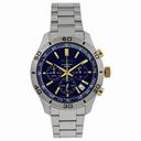 Seiko Chronograph Blue Dial Stainless Steel Men's Watch SSB055