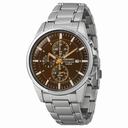 Seiko Chronograph Brown Dial Stainless Steel Men's Watch SNAF05