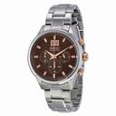 Seiko Chronograph Brown Dial Stainless Steel Men's Watch SPC151