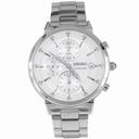 Seiko Chronograph Silver Dial Stainless Steel Unisex Watch SNDW53