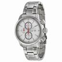 Seiko Chronograph Silver White Dial Stainless Steel Men's Watch SNAF43